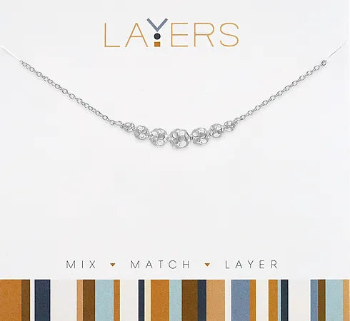 Silver Layers Necklace Options