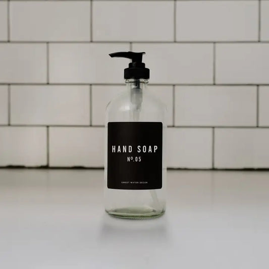 16oz Clear Glass Hand Soap Despenser