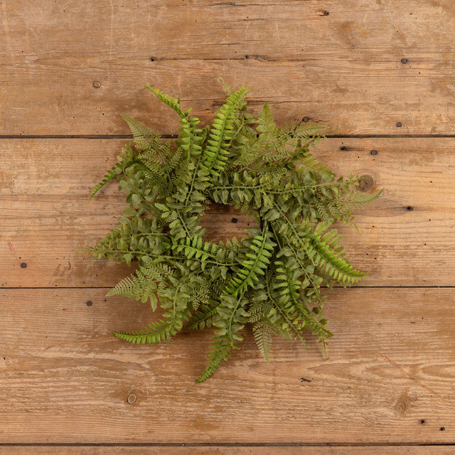 14" Mixed Fern Candle Ring