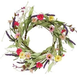 Spring Mix Daisy Wreath