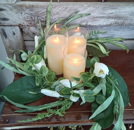 6.5" Opening Act Magnolia Candle Ring